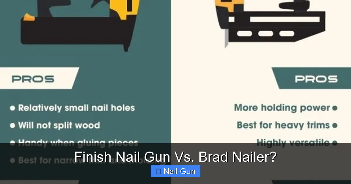 Finish Nail Gun Vs. Brad Nailer?
