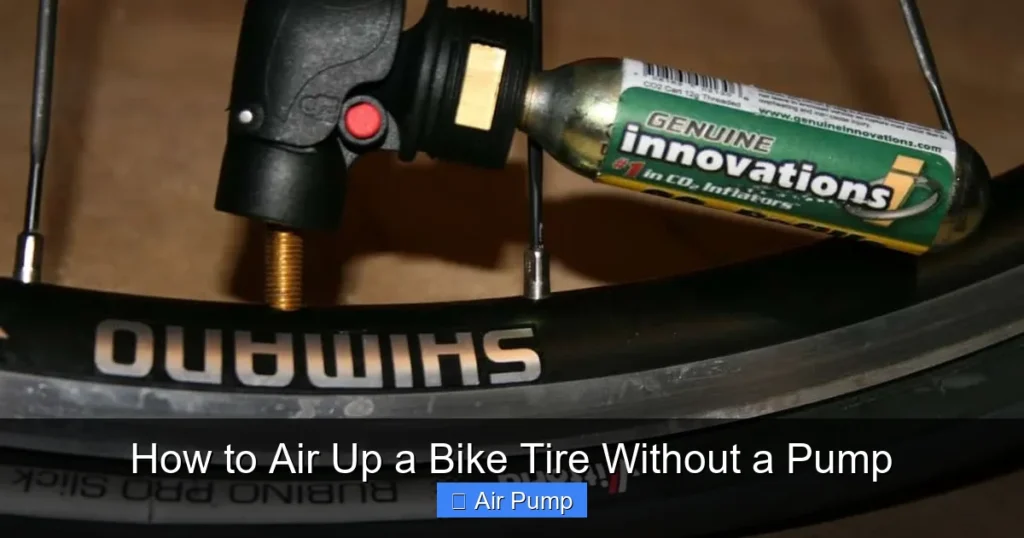 How to Air Up a Bike Tire Without a Pump