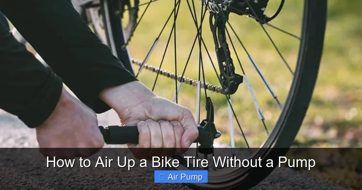 How to Air Up a Bike Tire Without a Pump
