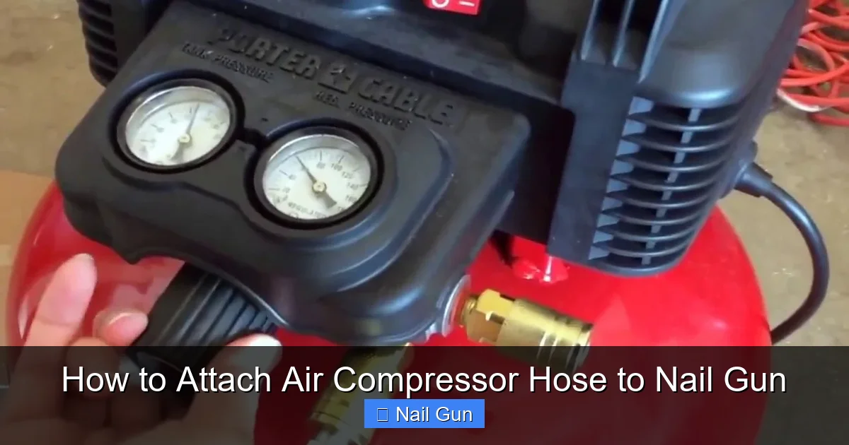 How to Attach Air Compressor Hose to Nail Gun