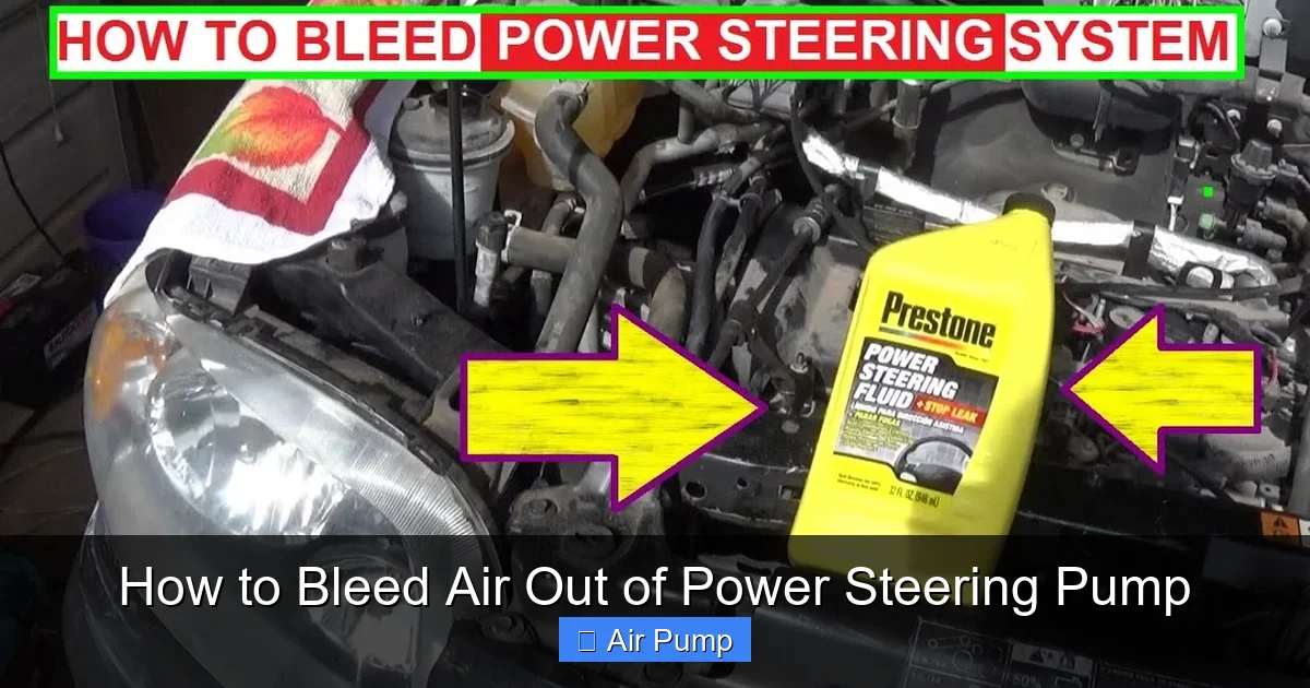 How to Bleed Air Out of Power Steering Pump