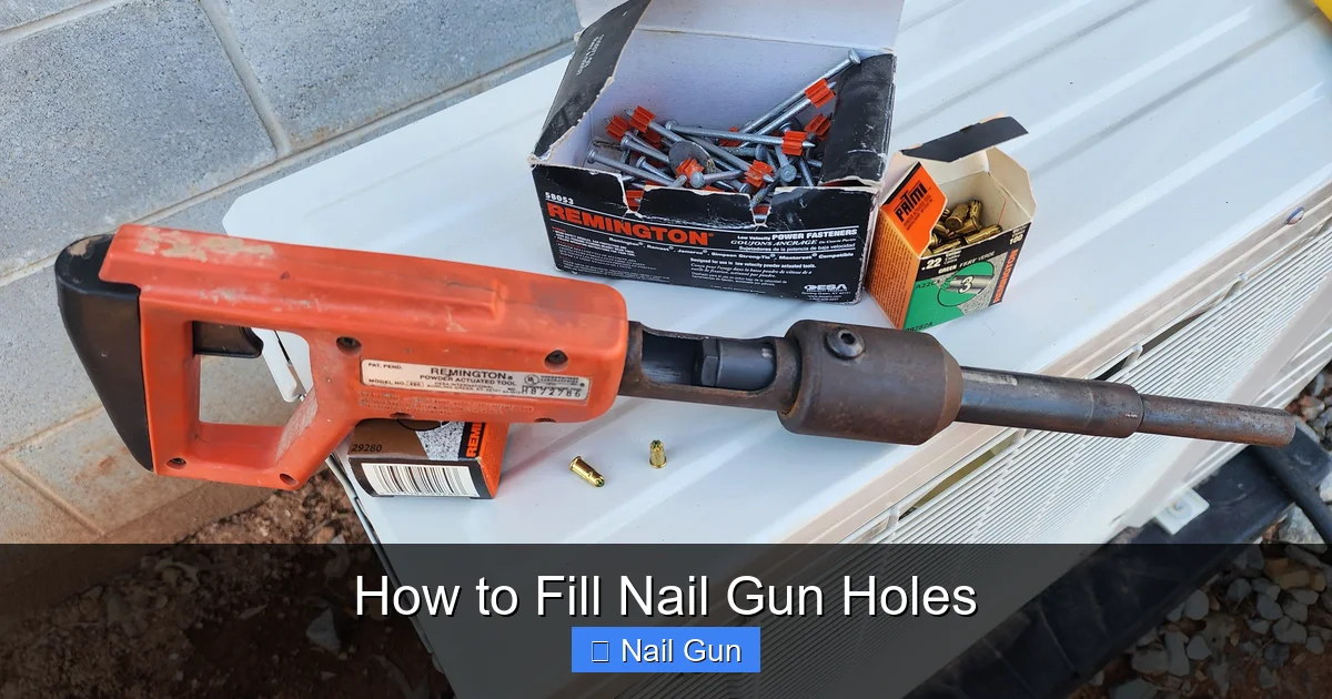 How to Fill Nail Gun Holes