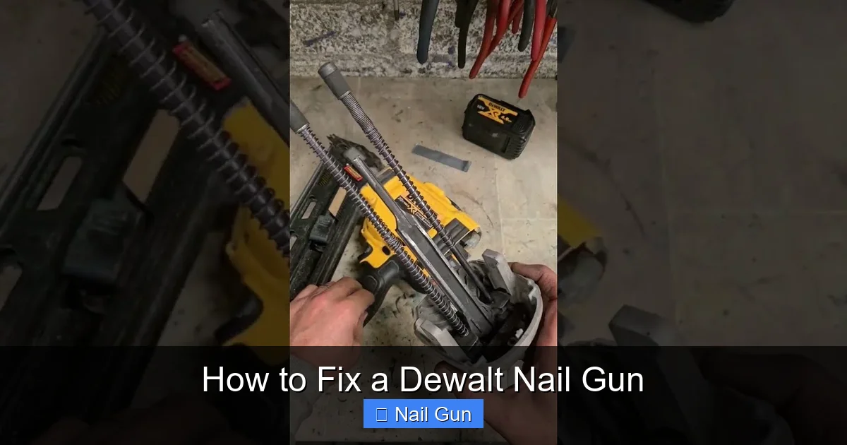 How to Fix a Dewalt Nail Gun