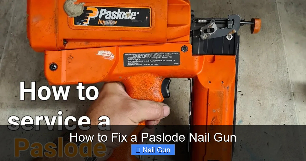 How to Fix a Paslode Nail Gun