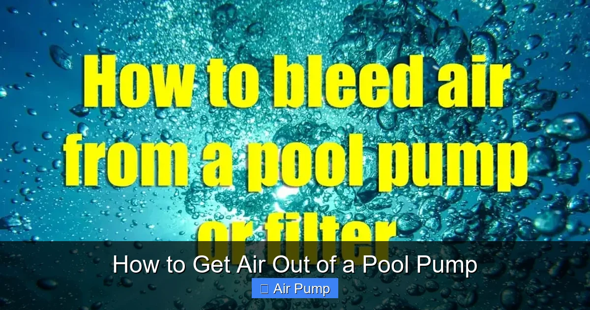 How to Get Air Out of a Pool Pump