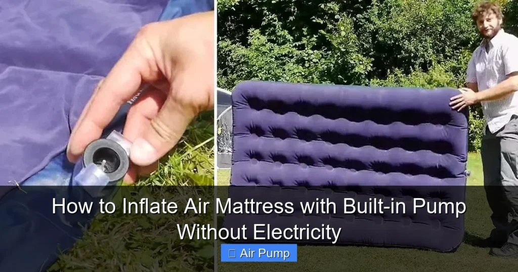 How to Inflate Air Mattress with Built-in Pump Without Electricity