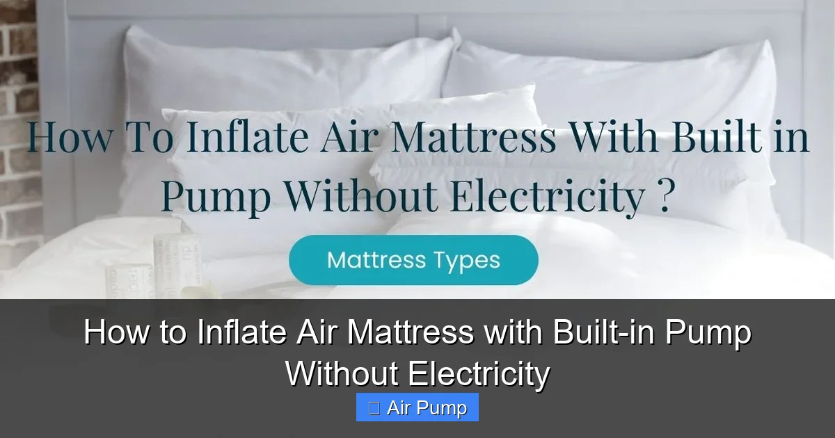 How to Inflate Air Mattress with Built-in Pump Without Electricity