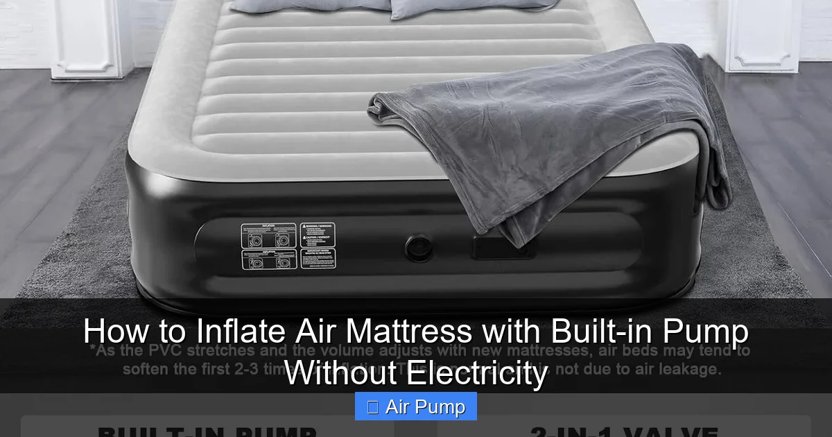 How to Inflate Air Mattress with Built-in Pump Without Electricity