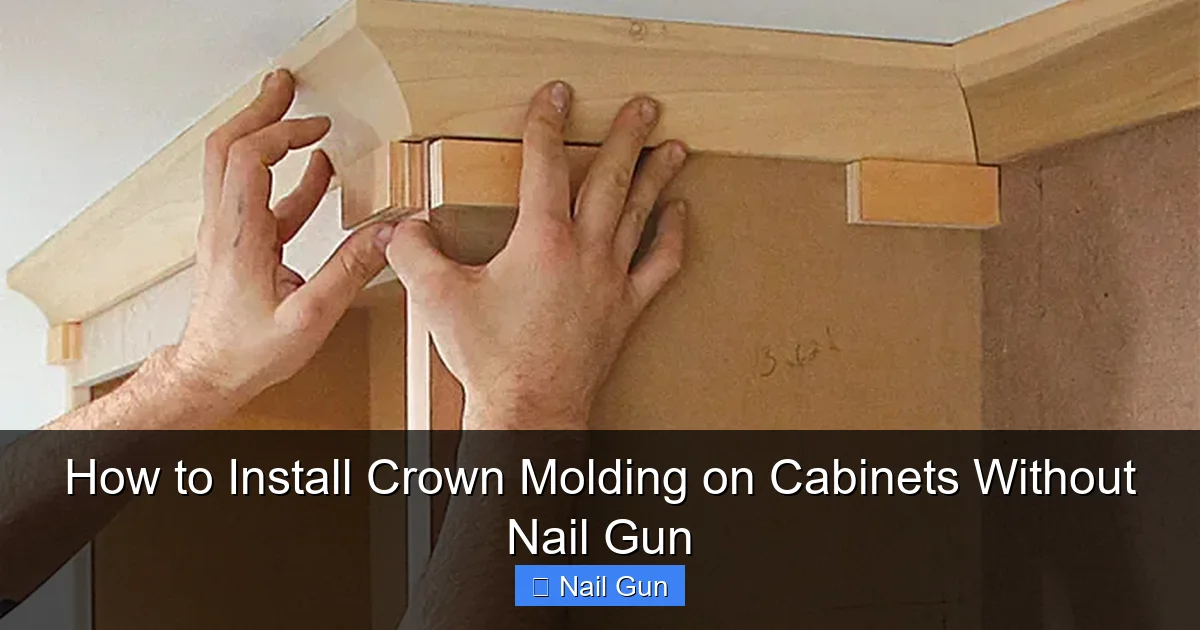 How to Install Crown Molding on Cabinets Without Nail Gun