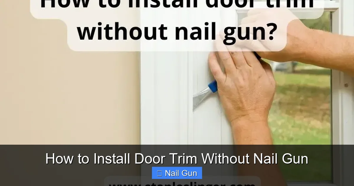 How to Install Door Trim Without Nail Gun