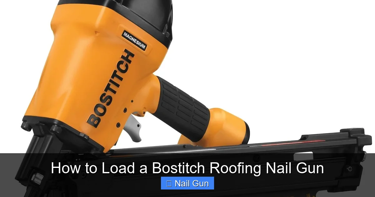 How to Load a Bostitch Roofing Nail Gun