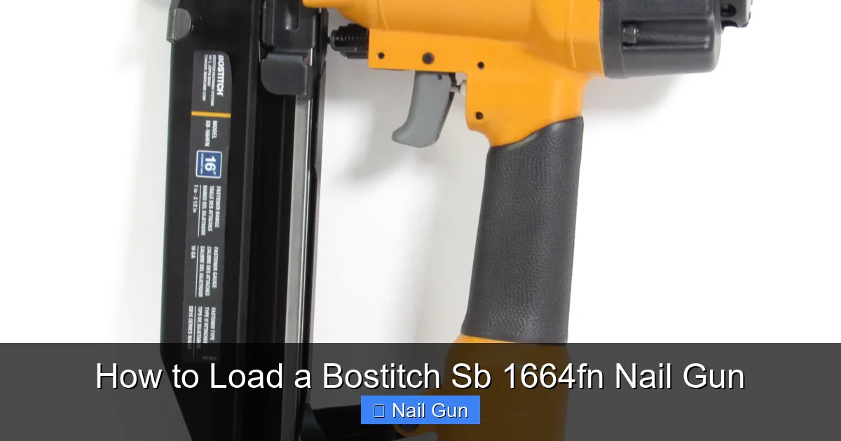 How to Load a Bostitch Sb 1664fn Nail Gun