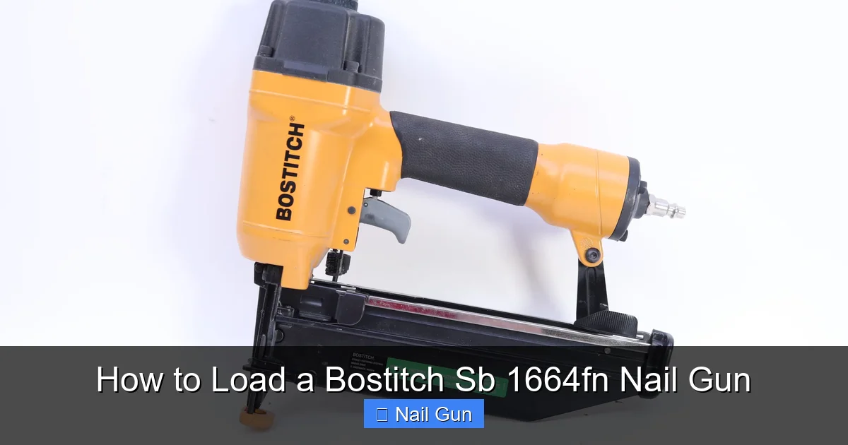 How to Load a Bostitch Sb 1664fn Nail Gun