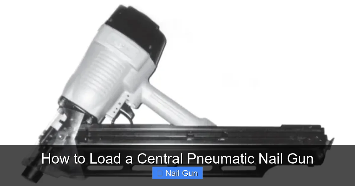 How to Load a Central Pneumatic Nail Gun