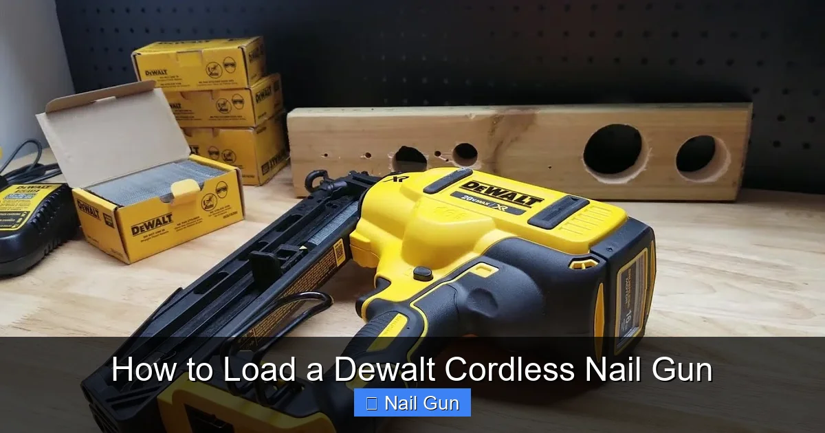 How to Load a Dewalt Cordless Nail Gun