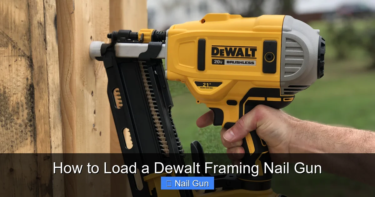 How to Load a Dewalt Framing Nail Gun