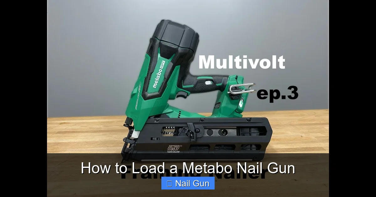 How to Load a Metabo Nail Gun