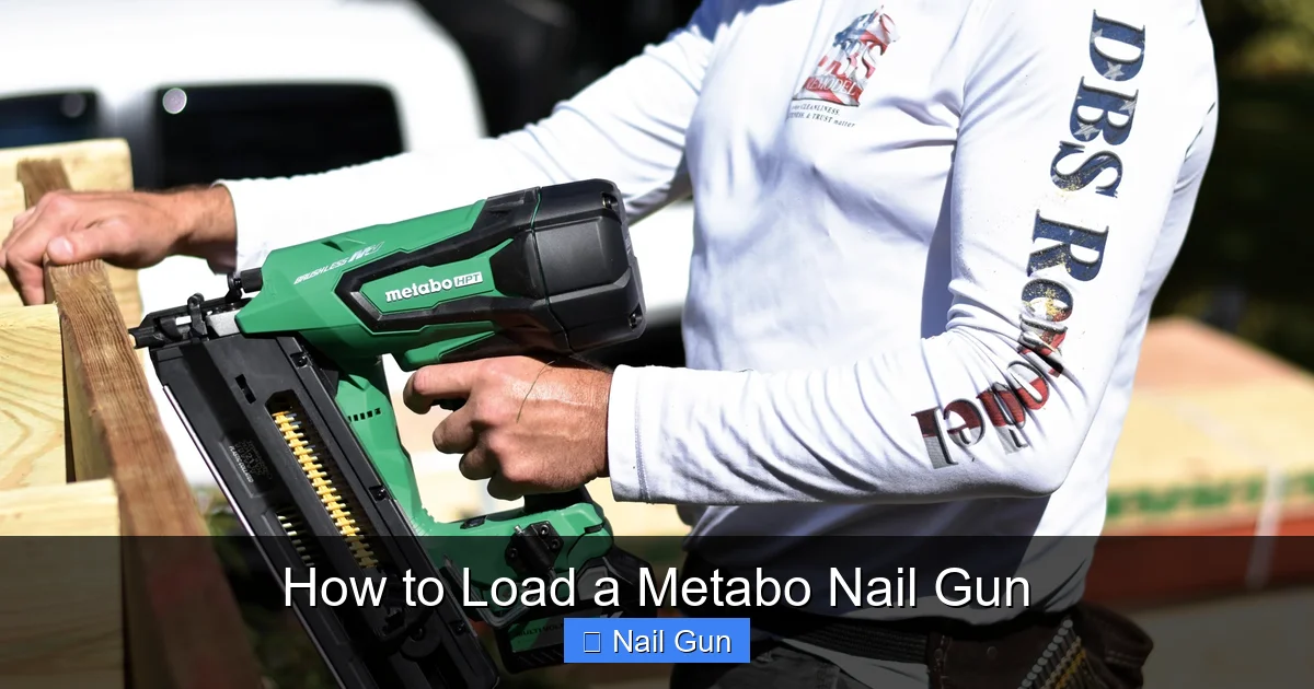 How to Load a Metabo Nail Gun