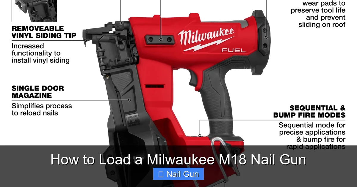How to Load a Milwaukee M18 Nail Gun