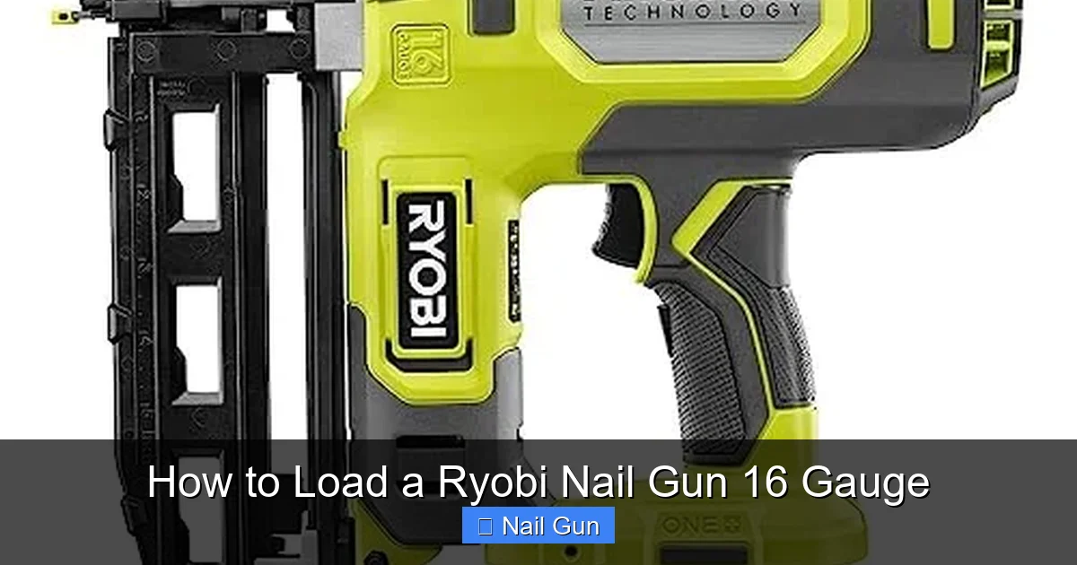 How to Load a Ryobi Nail Gun 16 Gauge