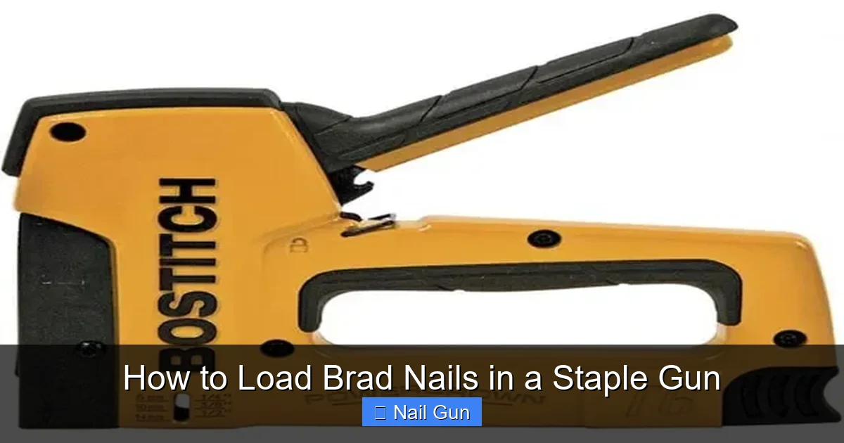 How to Load Brad Nails in a Staple Gun