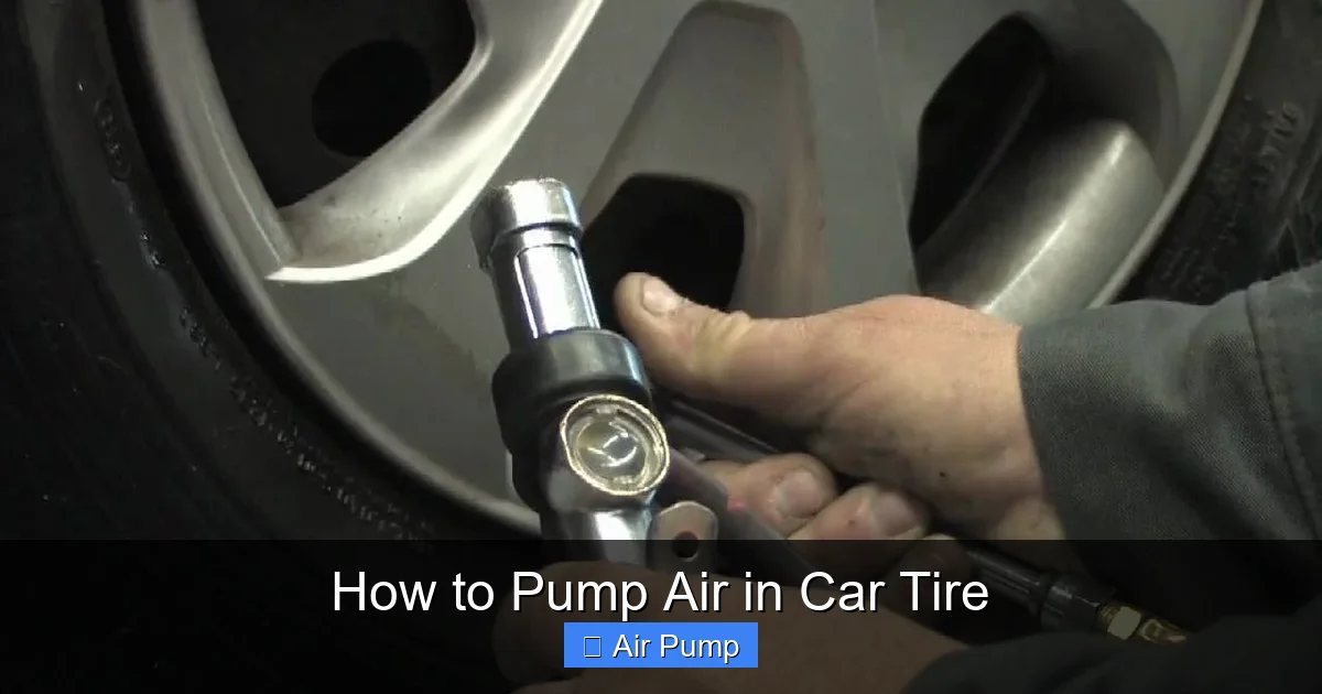 How to Pump Air in Car Tire