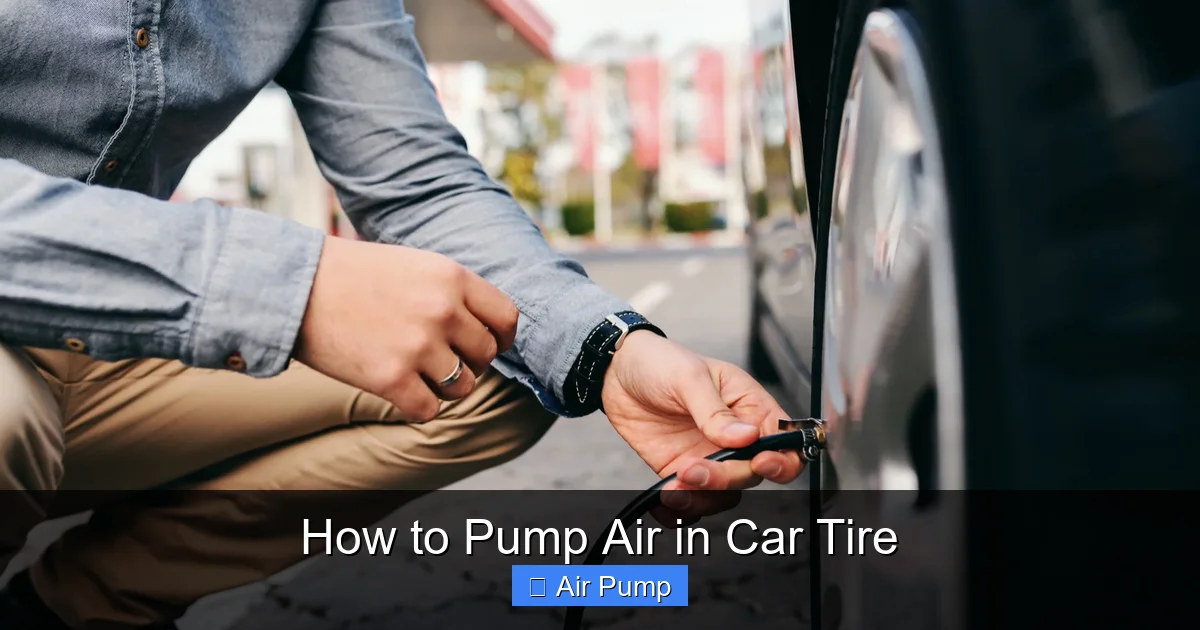 How to Pump Air in Car Tire