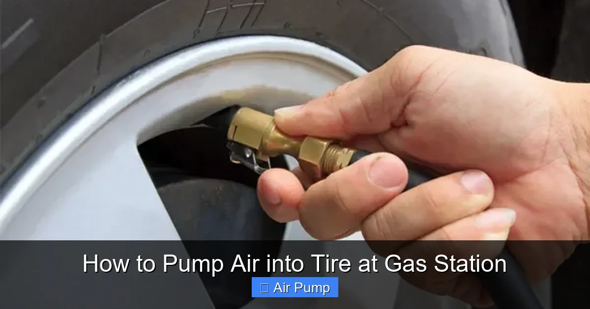 How to Pump Air into Tire at Gas Station