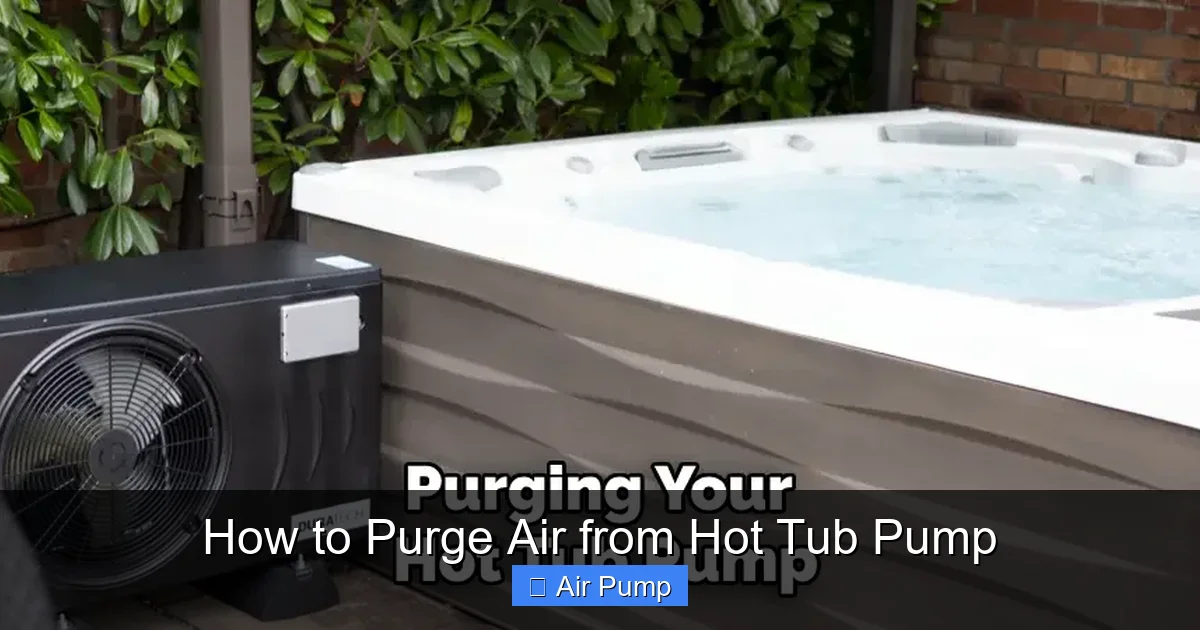 How to Purge Air from Hot Tub Pump