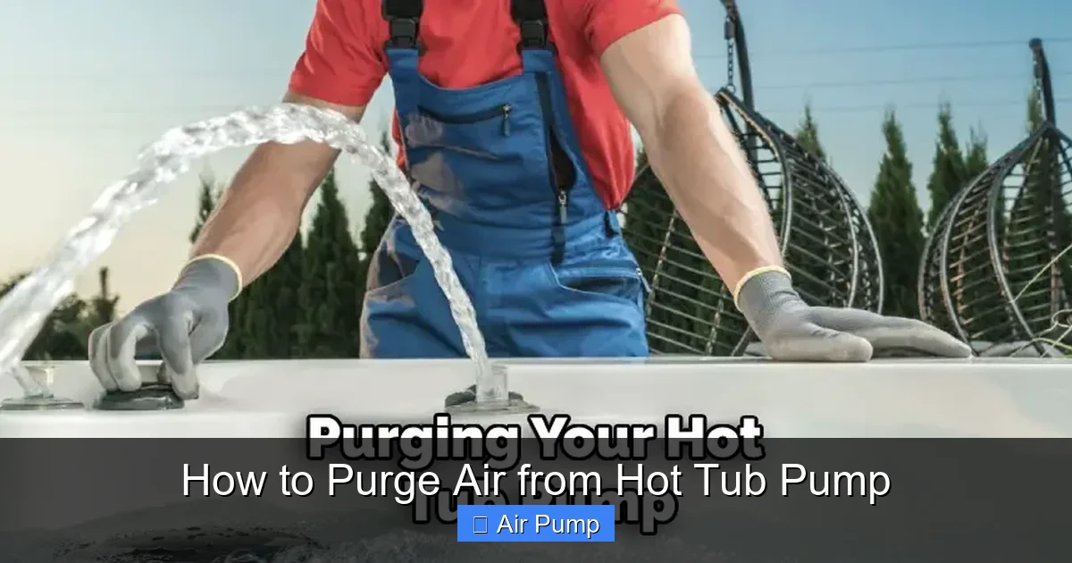 How to Purge Air from Hot Tub Pump