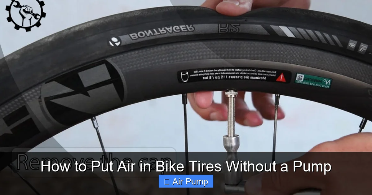 How to Put Air in Bike Tires Without a Pump