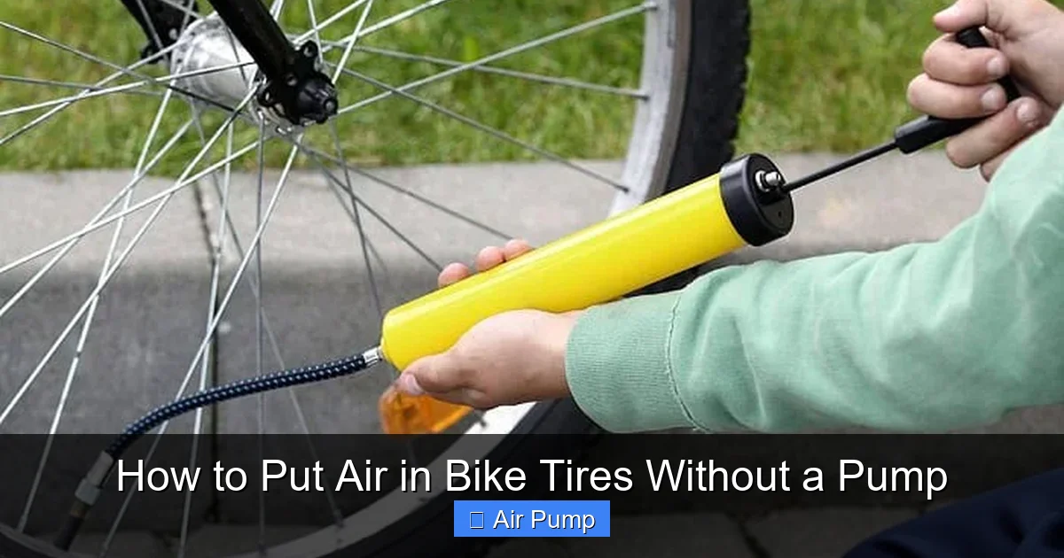 How to Put Air in Bike Tires Without a Pump