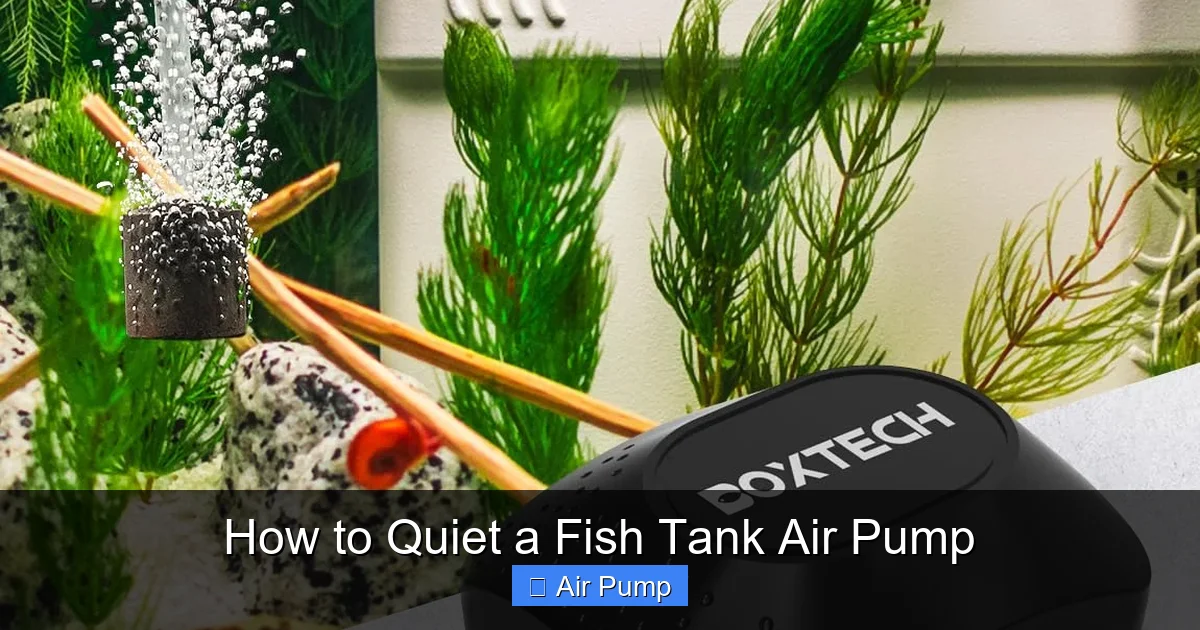 How to Quiet a Fish Tank Air Pump