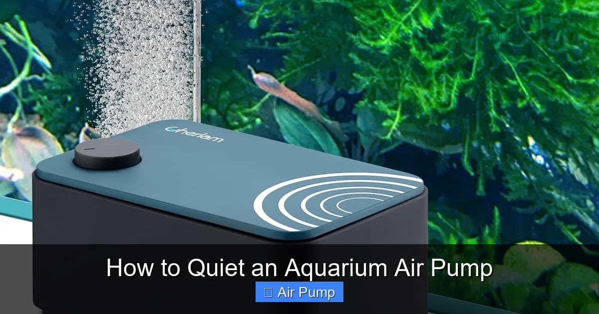 How to Quiet an Aquarium Air Pump