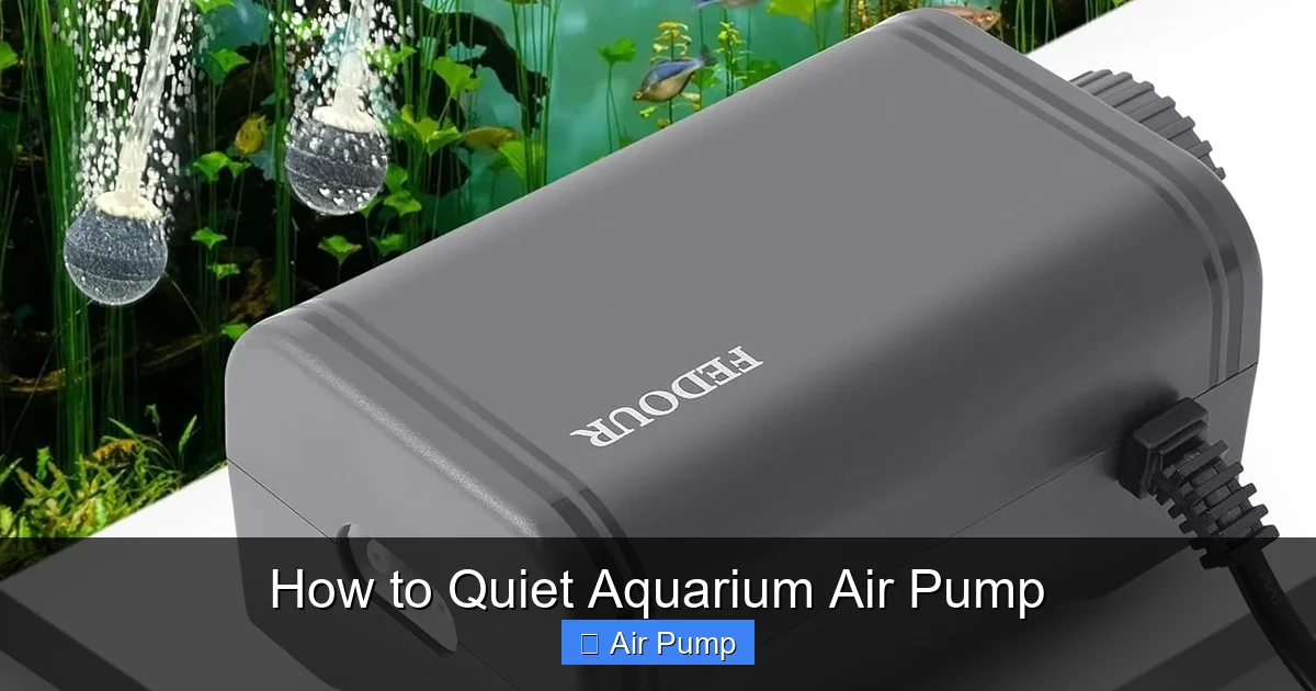 How to Quiet Aquarium Air Pump
