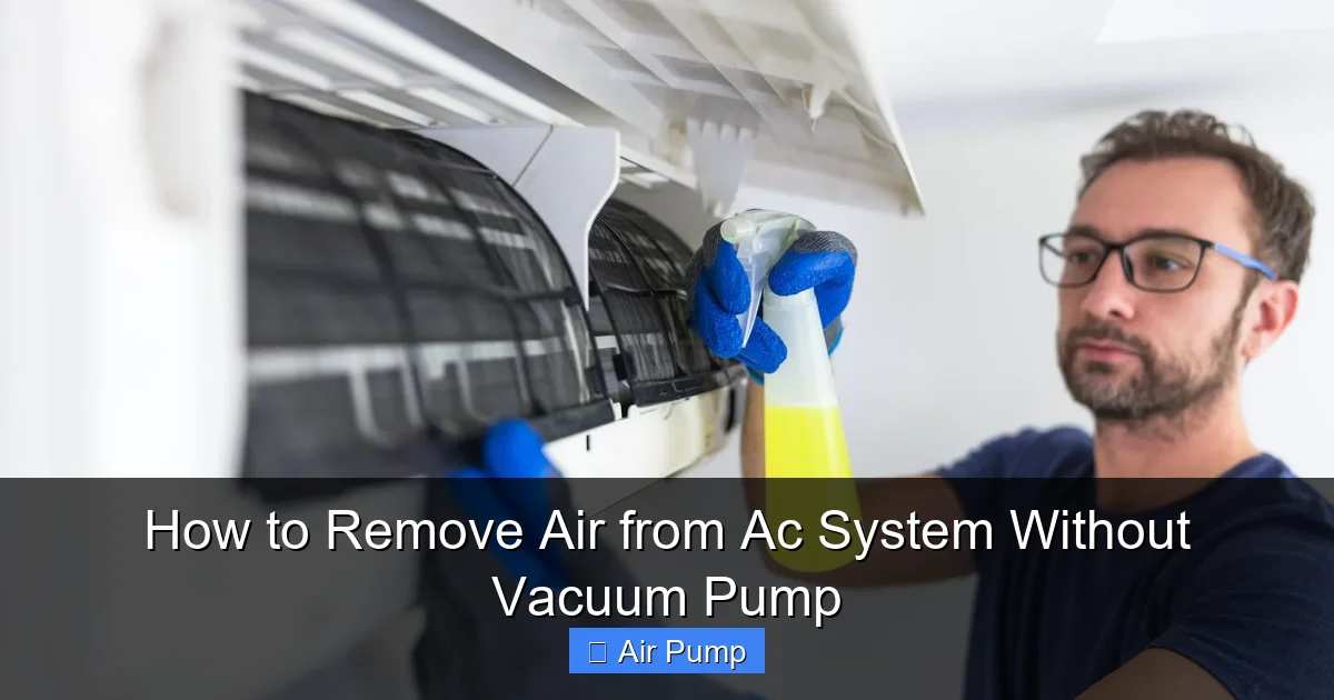 How to Remove Air from Ac System Without Vacuum Pump