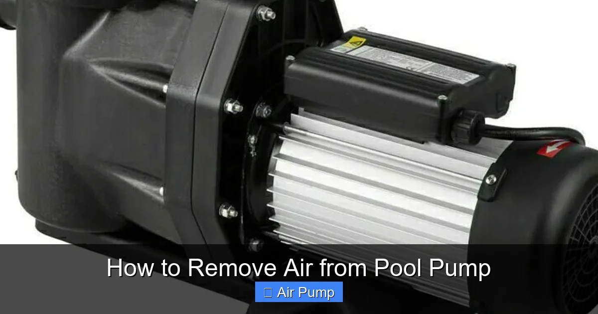 How to Remove Air from Pool Pump