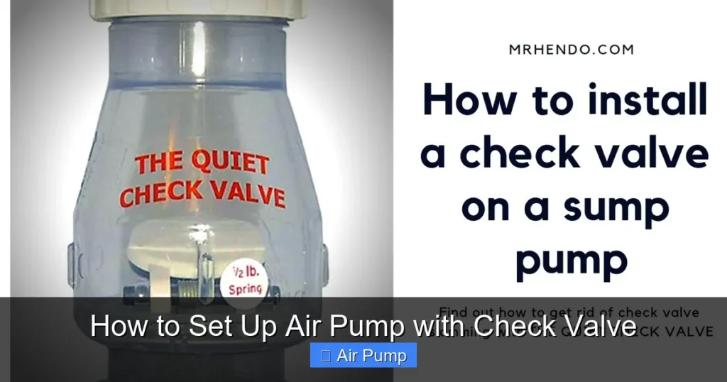 How to Set Up Air Pump with Check Valve How to Set Up Air Pump with Check Valve