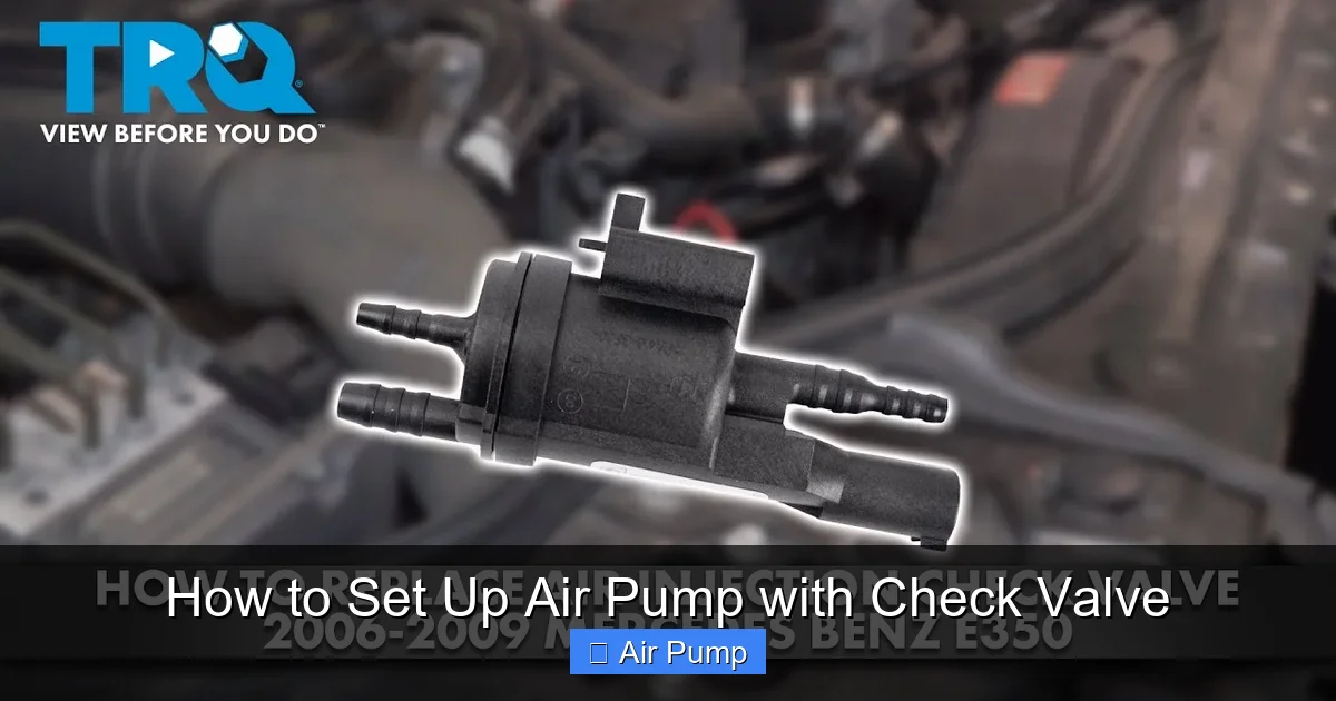 How to Set Up Air Pump with Check Valve