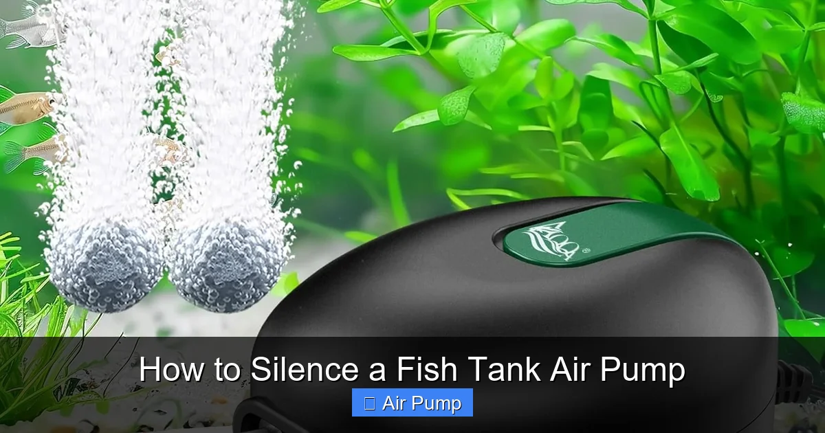 How to Silence a Fish Tank Air Pump