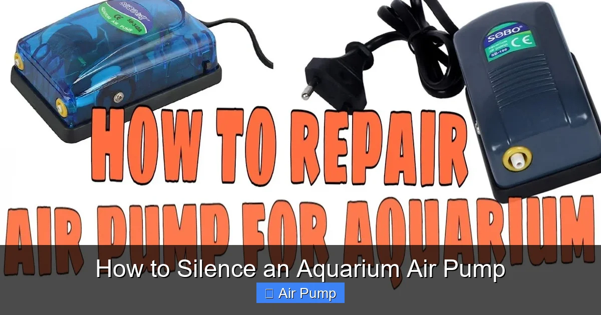 How to Silence an Aquarium Air Pump