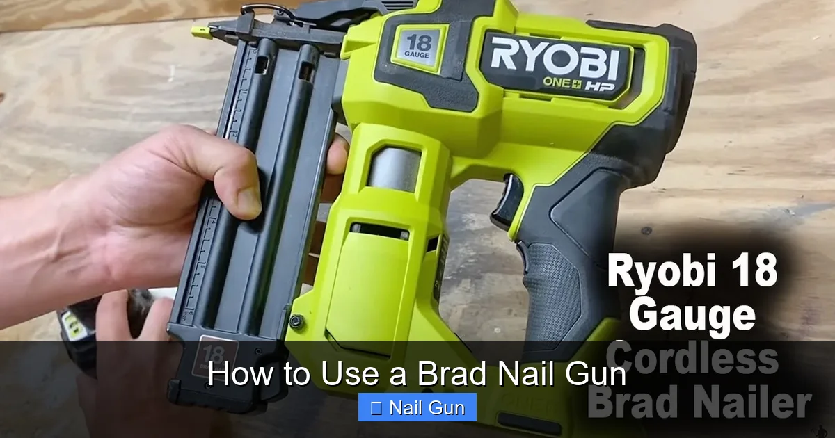 How to Use a Brad Nail Gun