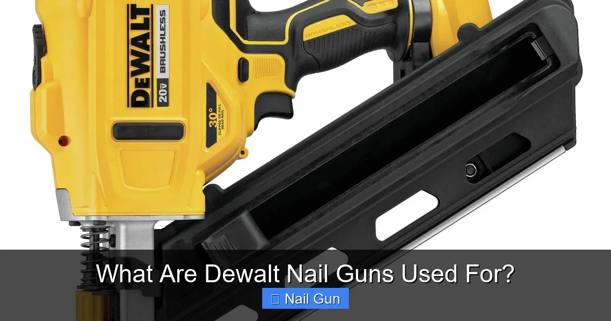 What Are Dewalt Nail Guns Used For?