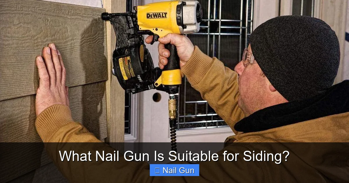 What Nail Gun Is Suitable for Siding?